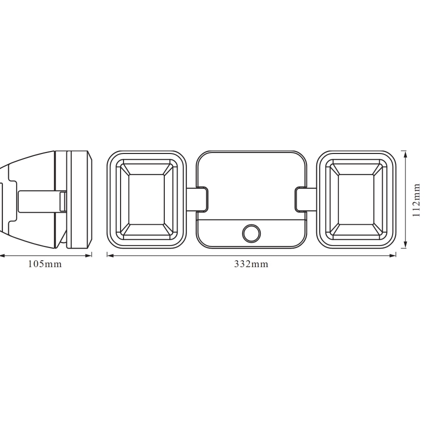 Osram - LED-Außenwandstrahler mit Sensor BATTERY 2xLED/5W/4xD IP54