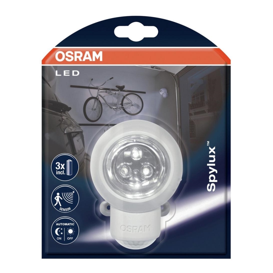 Osram - LED Auβen-Wandbeleuchtung mit Sensor SPYLUX 1xLED/0,3W/4,5V