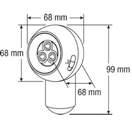 Osram - LED Auβen-Wandbeleuchtung mit Sensor SPYLUX 1xLED/0,3W/4,5V