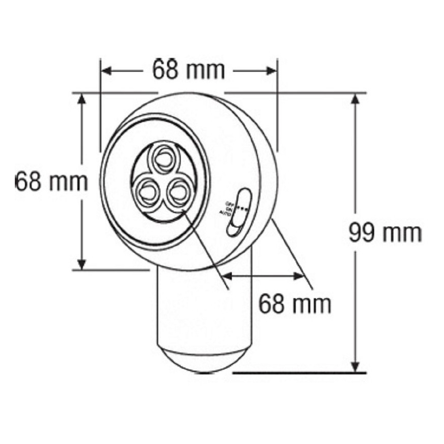 Osram - LED Auβen-Wandbeleuchtung mit Sensor SPYLUX 1xLED/0,3W/4,5V