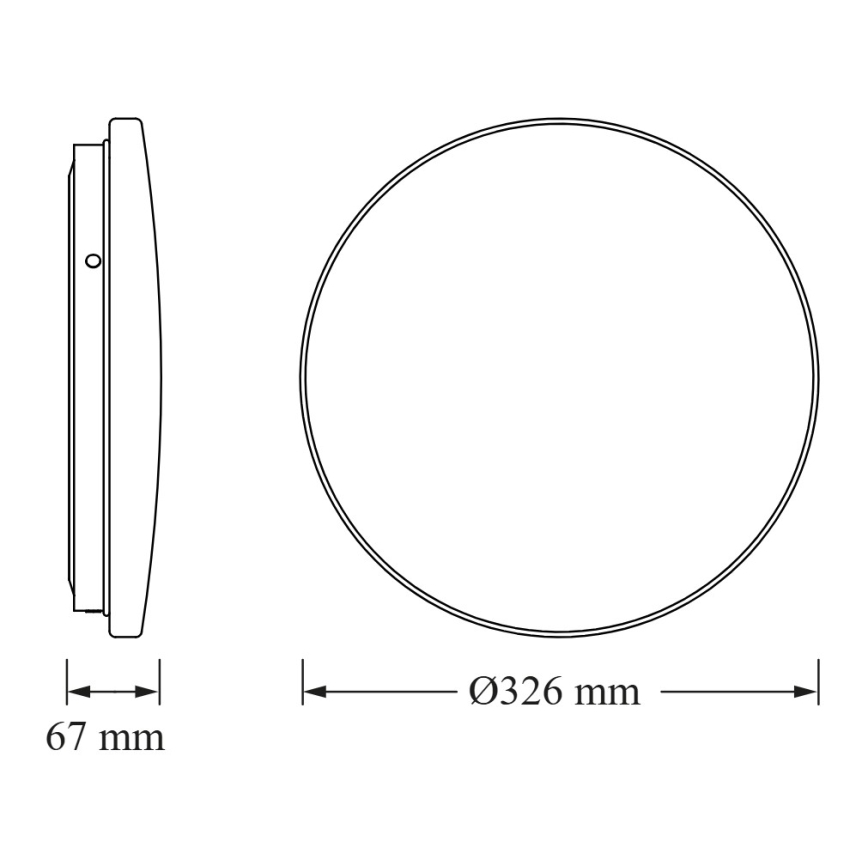 Osram - LED Badezimmer-Deckenleuchte CEILING ROUND LED/18W/230V 4000K Ø 33 cm IP44 weiß