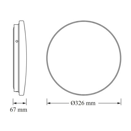 Osram - LED-Badezimmer-Deckenleuchte CEILING ROUND LED/18W/230V 6500K Ø 33 cm IP44 weiß