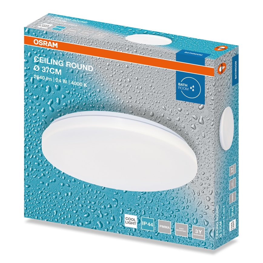 Osram - LED-Badezimmer-Deckenleuchte CEILING ROUND LED/24W/230V 4000 K Ø 37 cm IP44 weiß