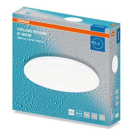 Osram - LED-Deckenleuchte für Badezimmer CEILING ROUND LED/36W/230V 4000K Ø 48 cm IP44 weiß
