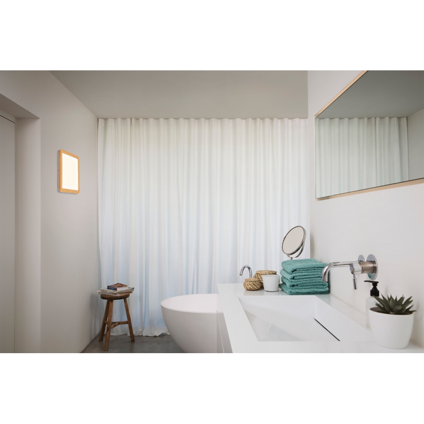 Osram - LED Badezimmer-Deckenleuchte ORBIS DISC LED/22W/230V 3000/4000K 30x30 cm IP44 braun