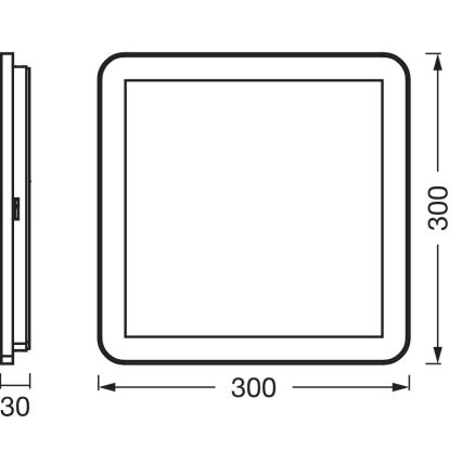 Osram - LED Badezimmer-Deckenleuchte ORBIS DISC LED/22W/230V 3000/4000K 30x30 cm IP44 braun