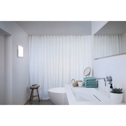 Osram - LED-Baddeckenleuchte ORBIS DISC LED/22W/230V 3000/4000K 30x30 cm IP44 Edelstahl