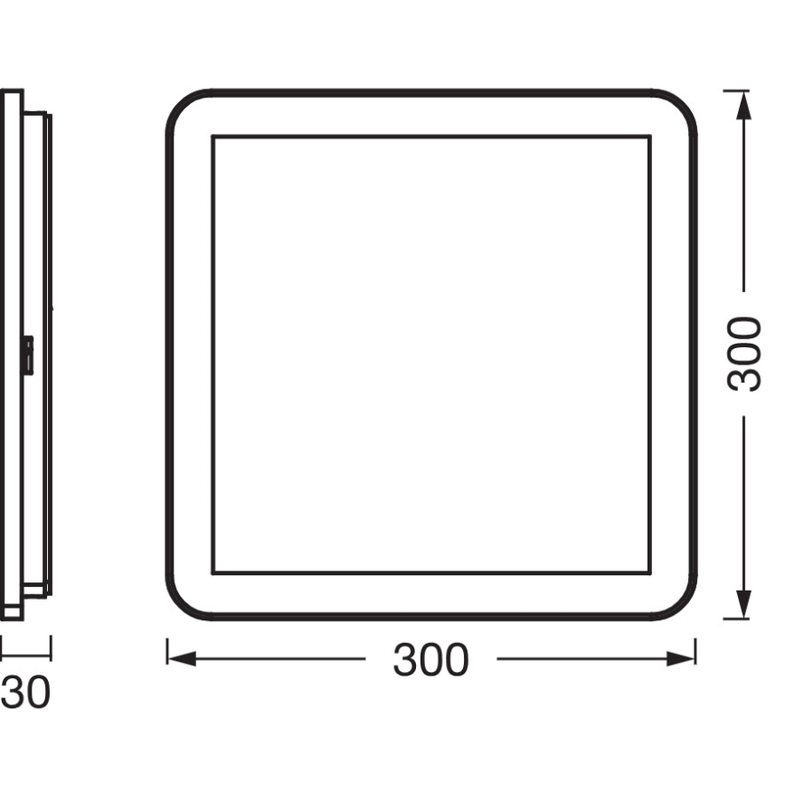 Osram - LED-Baddeckenleuchte ORBIS DISC LED/22W/230V 3000/4000K 30x30 cm IP44 Edelstahl