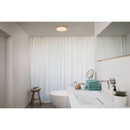 Osram - LED-Badezimmer-Deckenleuchte ORBIS DISC LED/22W/230V 3000/4000K Ø 30 cm IP44 braun