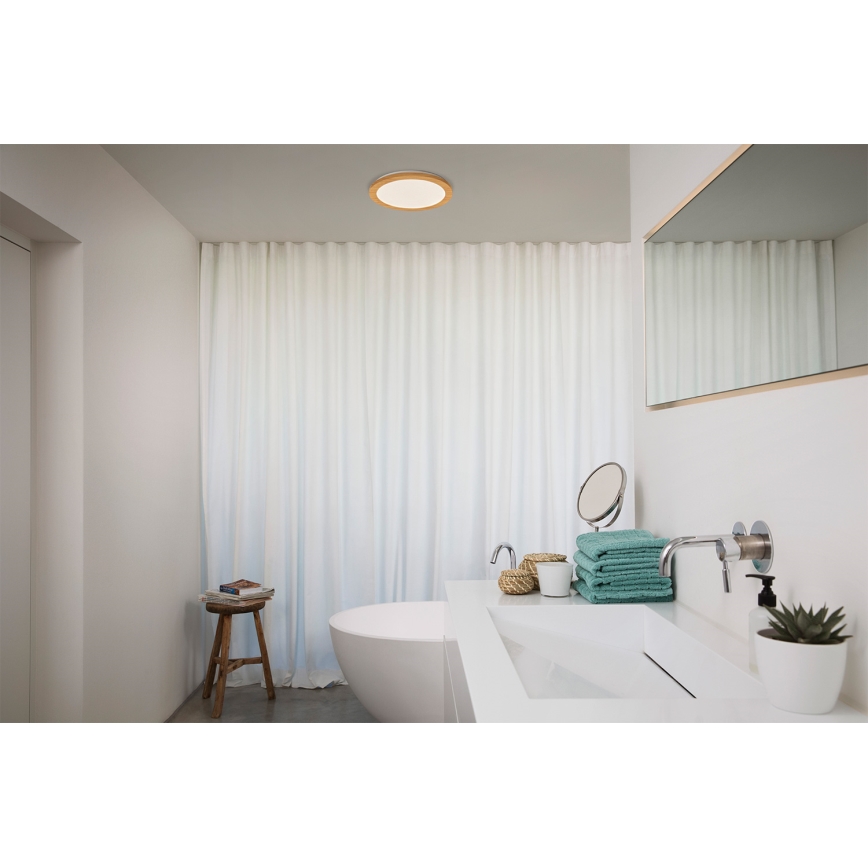 Osram - LED-Badezimmer-Deckenleuchte ORBIS DISC LED/22W/230V 3000/4000K Ø 30 cm IP44 braun