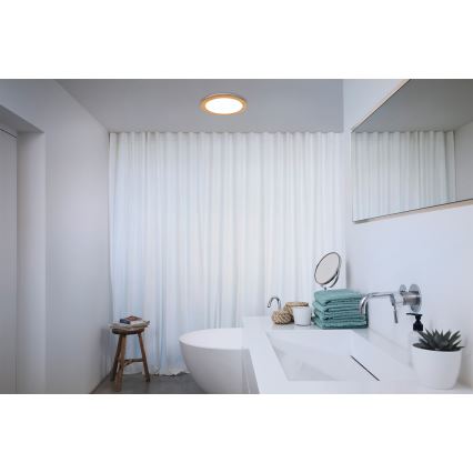 Osram - LED-Badezimmer-Deckenleuchte ORBIS DISC LED/22W/230V 3000/4000K Ø 30 cm IP44 braun
