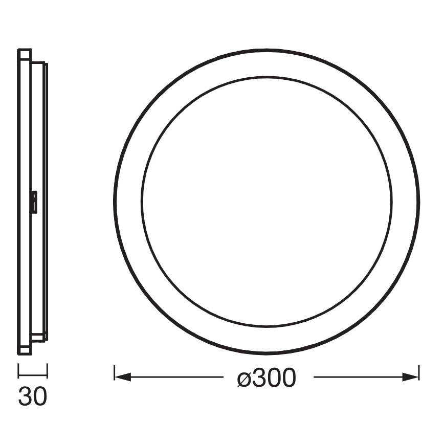 Osram - LED-Badezimmer-Deckenleuchte ORBIS DISC LED/22W/230V 3000/4000K Ø 30 cm IP44 mattchrom