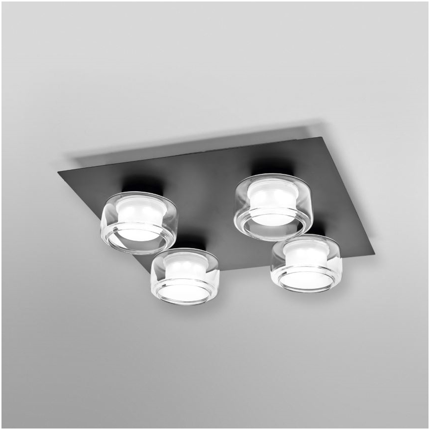 Osram - LED-Badezimmer-Deckenleuchte ORBIS FLAME 4xLED/5,5W/230V 3000/4000K IP44 schwarz