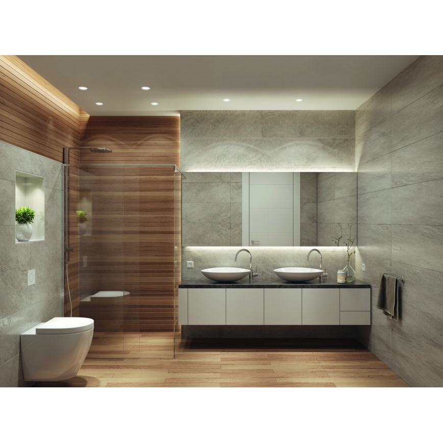 Osram - LED Badezimmer-Einbauleuchte SPOT 1xGU10/4,3W/230V 2700K CRI 90 Ø 8,5 cm IP65 weiß