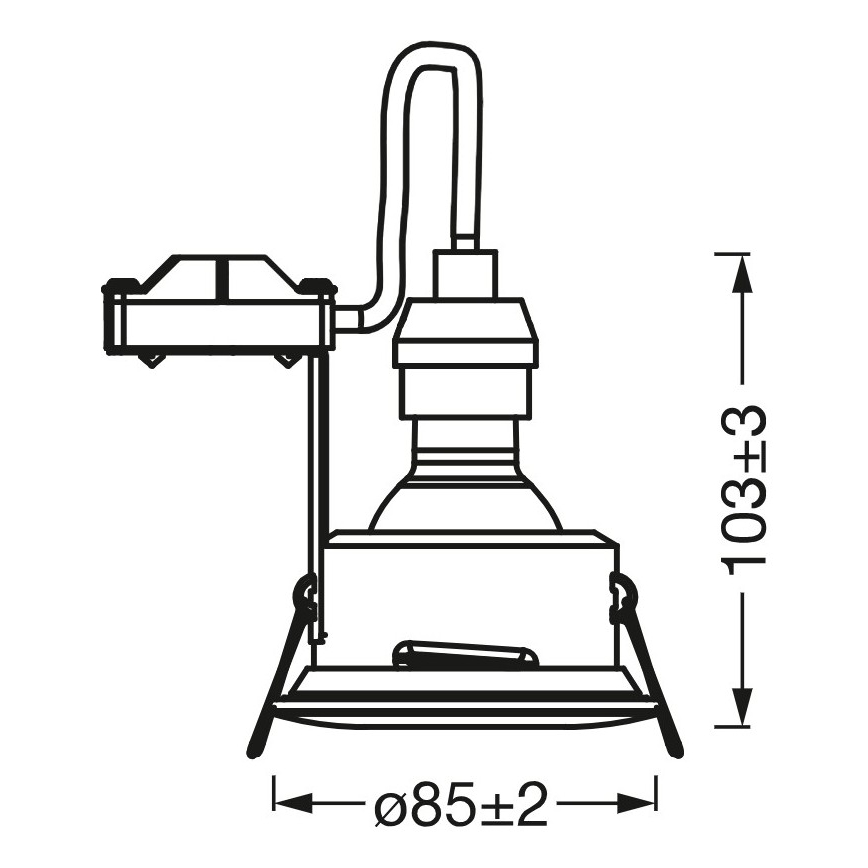 Osram - LED Badezimmer-Einbauleuchte SPOT 1xGU10/4,3W/230V 2700K CRI 90 Ø 8,5 cm IP65 weiß