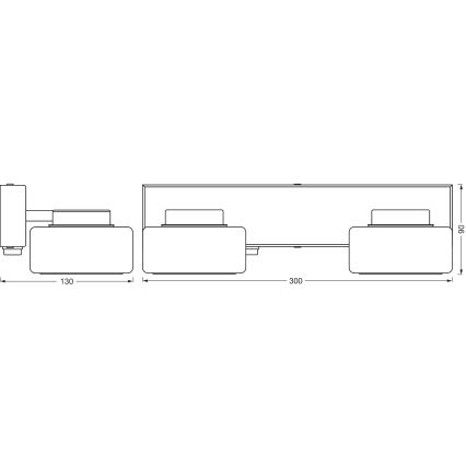 Osram - LED-Badezimmer-Wandleuchte ORBIS FLAME 2xLED/5,5W/230V 3000/4000K IP44 schwarz