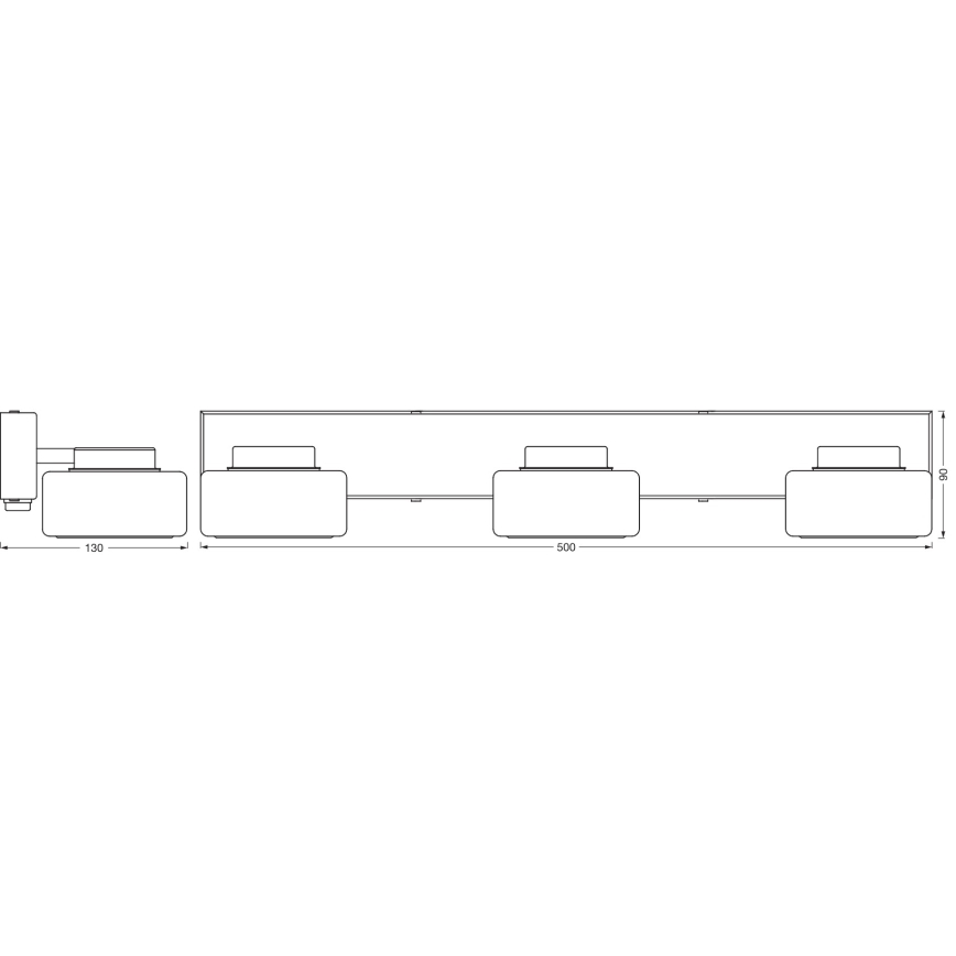 Osram - LED-Badezimmer-Wandleuchte ORBIS FLAME 3xLED/5,5W/230V 3000/4000K IP44, glänzender Chrom