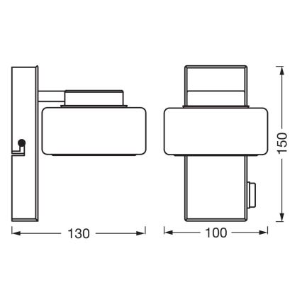 Osram - LED-Badezimmer-Wandleuchte ORBIS FLAME LED/5,5W/230V 3000/4000K IP44 weiß