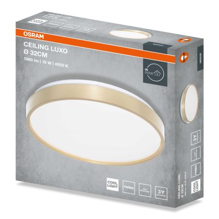 Osram - LED-Deckenleuchte CEILING LUXO LED/18W/230V Ø 32 cm goldfarben