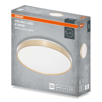 Osram - LED-Deckenleuchte CEILING LUXO LED/24W/230V Ø 38 cm, goldfarben
