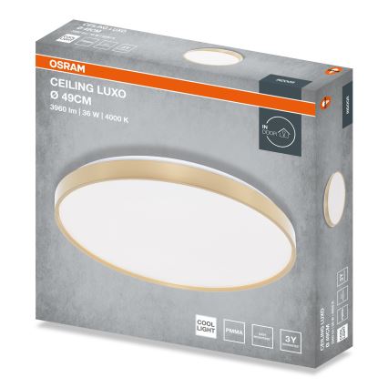 Osram - LED-Deckenleuchte CEILING LUXO LED/36W/230V Ø 49 cm Gold
