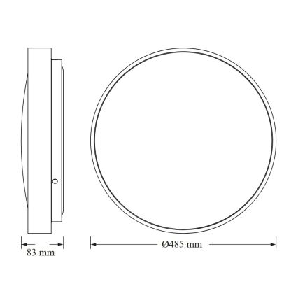 Osram - LED-Deckenleuchte CEILING LUXO LED/36W/230V Ø 49 cm Gold