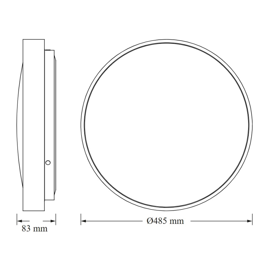 Osram - LED-Deckenleuchte CEILING LUXO LED/36W/230V, Ø 49 cm, schwarz