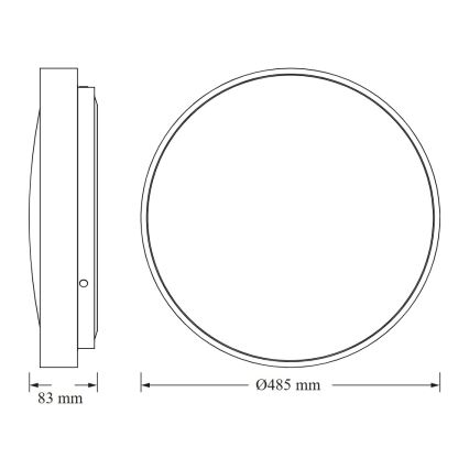 Osram - LED-Deckenleuchte CEILING LUXO LED/36W/230V, Ø 49 cm, silber