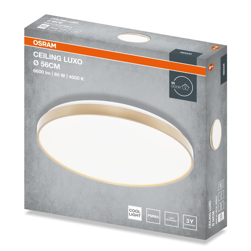 Osram - LED-Deckenleuchte CEILING LUXO LED/60W/230V Ø 56 cm goldfarben