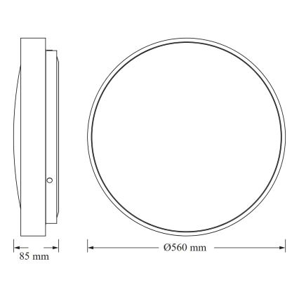 Osram - LED-Deckenleuchte CEILING LUXO LED/60W/230V Ø 56 cm goldfarben