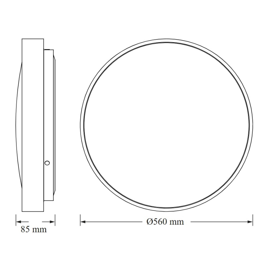 Osram - LED-Deckenleuchte CEILING LUXO LED/60W/230V Ø 56 cm silber