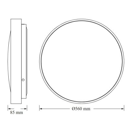 Osram - LED-Deckenleuchte CEILING LUXO LED/60W/230V, Ø 56 cm, Weiß