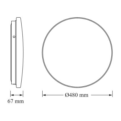 Osram - LED-Deckenleuchte CEILING ROUND LED/36W/230V 3000K Ø 48 cm weiß