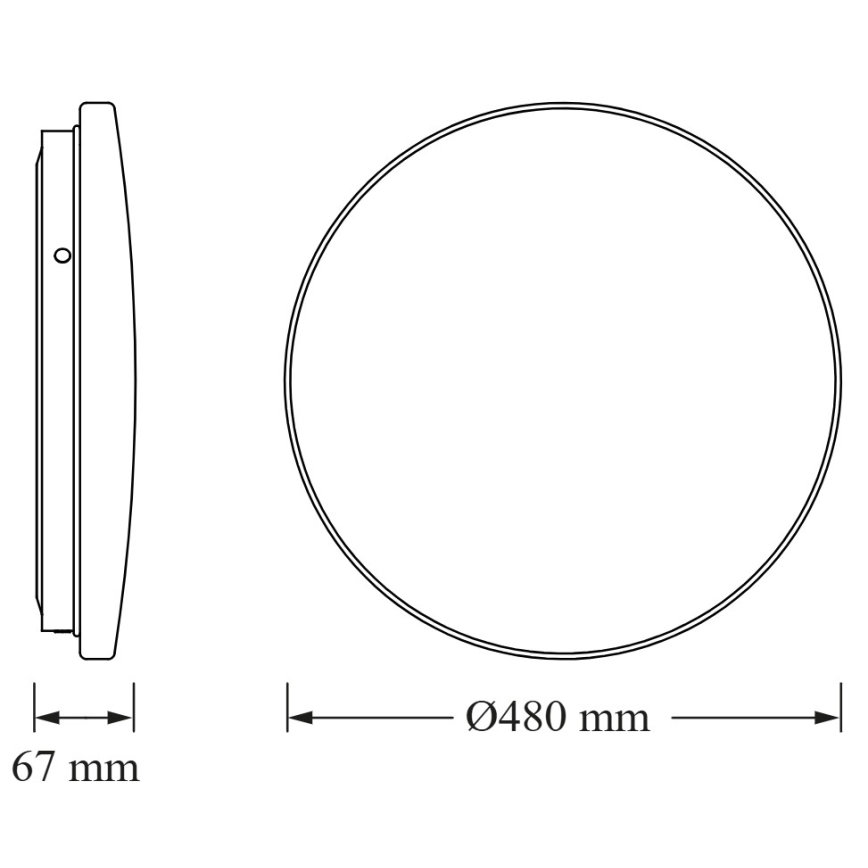 Osram - LED-Deckenleuchte CEILING ROUND LED/36W/230V 6500K, Durchmesser 48 cm, weiß
