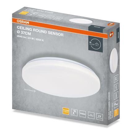 Osram - LED-Deckenleuchte mit Dämmerungssensor ROUND LED/24W/230V Ø 37 cm