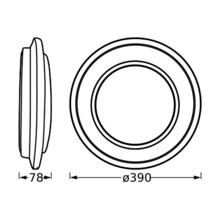 Osram - LED-Deckenleuchte ORBIS BERLIN LED/24W/230V Ø 39 cm