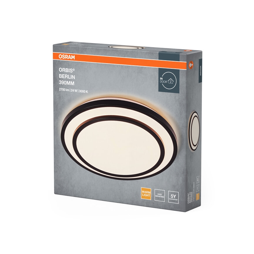 Osram - LED Deckenleuchte ORBIS BERLIN LED/24W/230V Ø 39 cm schwarz