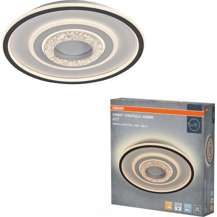 Osram - LED Deckenleuchte ORBIS CRISTALLY LED/50W/230V 2700/4000/6000K Ø 43 cm weiß/schwarz