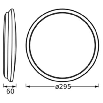 Osram - LED-Deckenleuchte ORBIS DUBLIN LED/16W/230V Ø 30 cm Silber