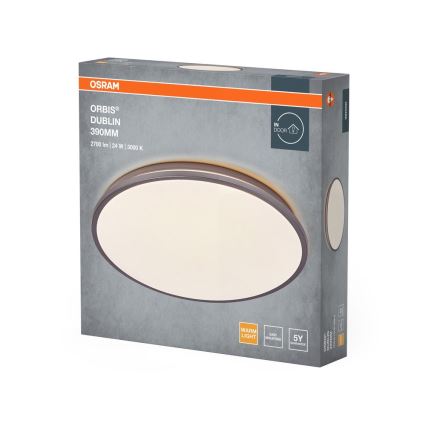 Osram - LED-Deckenleuchte ORBIS DUBLIN LED/24W/230V, Ø 39 cm, silber