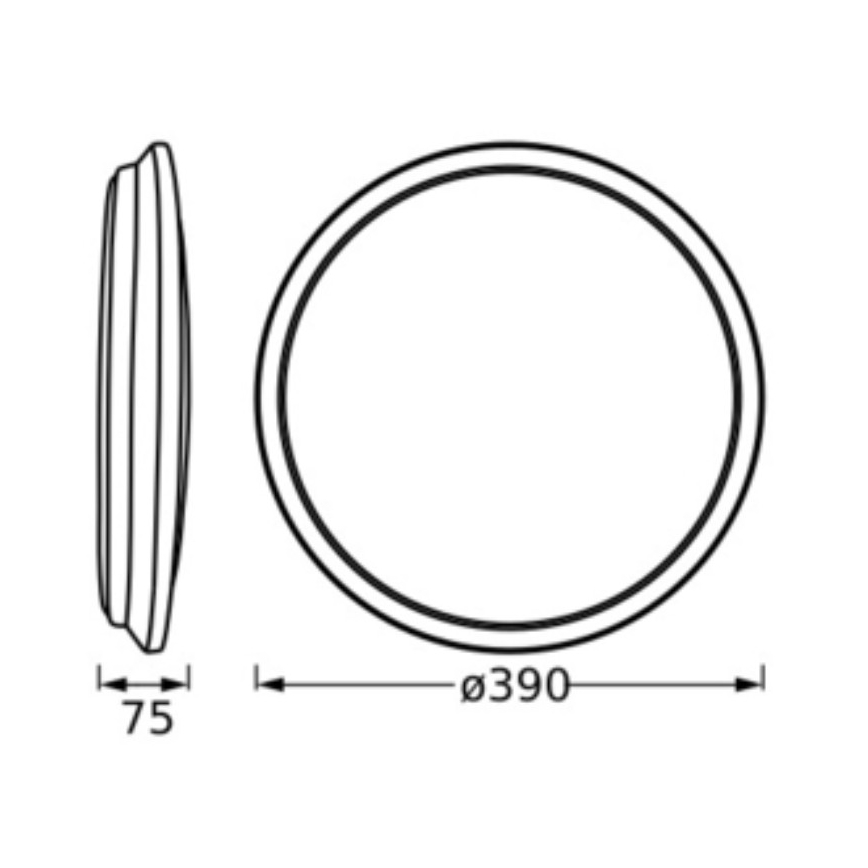 Osram - LED-Deckenleuchte ORBIS DUBLIN LED/24W/230V, Ø 39 cm, silber