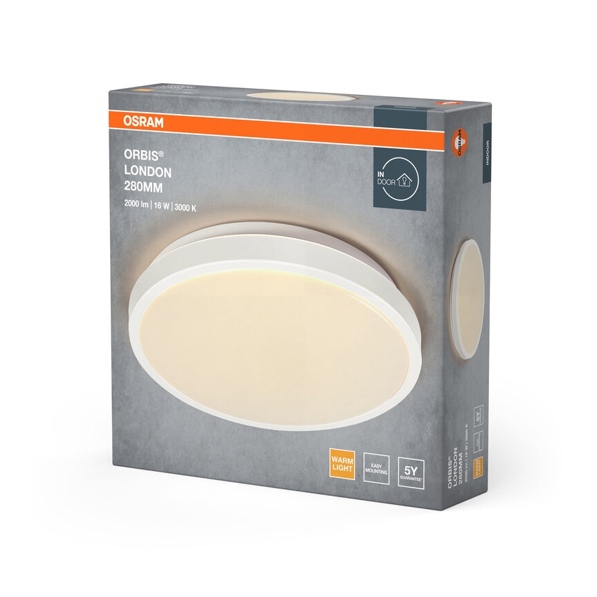 Osram - LED-Deckenleuchte ORBIS LONDON LED/16W/230V Ø 28 cm weiß