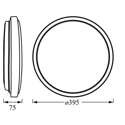 Osram - LED-Deckenleuchte ORBIS LONDON LED/24W/230V Ø 39,5 cm weiß