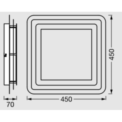Osram - LED Deckenleuchte ORBIS SPIRAL LED/26W/230V 45x45 cm weiß