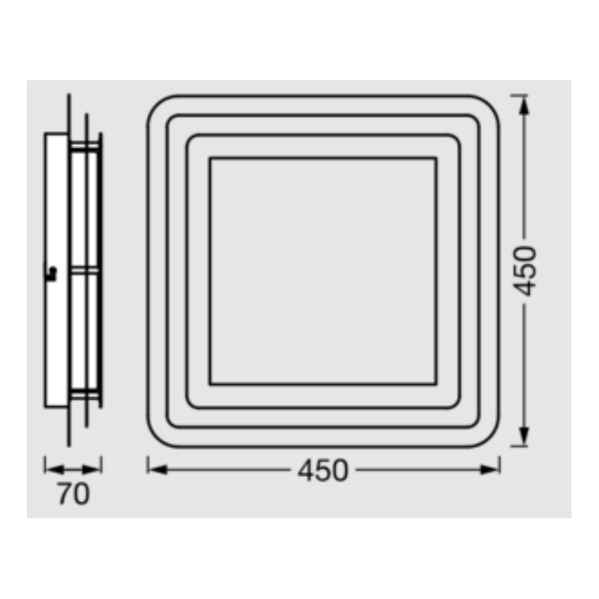Osram - LED Deckenleuchte ORBIS SPIRAL LED/26W/230V 45x45 cm weiß