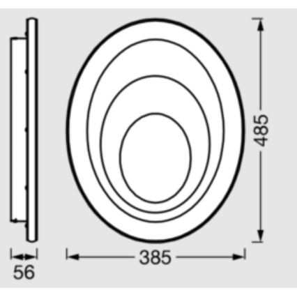 Osram - LED-Deckenleuchte ORBIS SPIRAL LED/37W/230V weiß