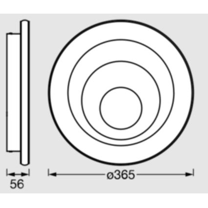 Osram - LED-Deckenleuchte ORBIS SPIRAL LED/38W/230V Ø 36,5 cm weiß