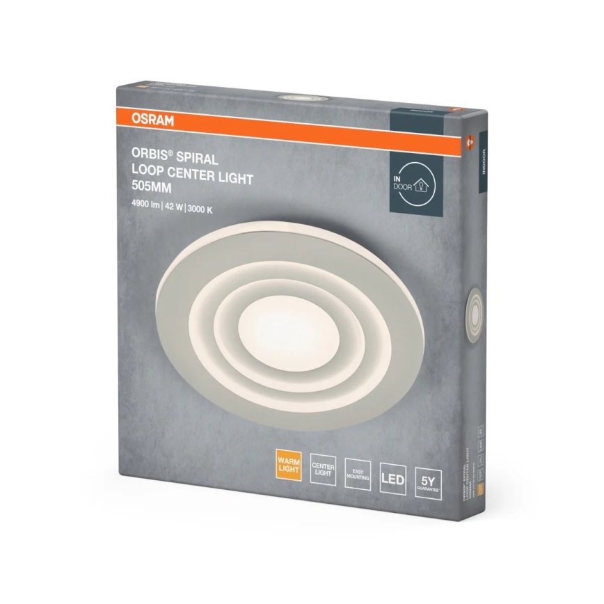 Osram - LED-Deckenleuchte ORBIS SPIRAL LED/42W/230V, Durchmesser 50,5 cm, weiß