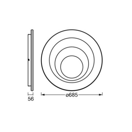 Osram - LED-Deckenleuchte ORBIS SPIRAL LED/63W/230V Ø 68,5 cm