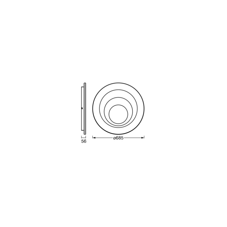 Osram - LED-Deckenleuchte ORBIS SPIRAL LED/63W/230V Ø 68,5 cm